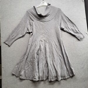 Torrid Women‎ Dress 3 Gray Sweater Cowl Neck Knit Long Sleeve Pullover